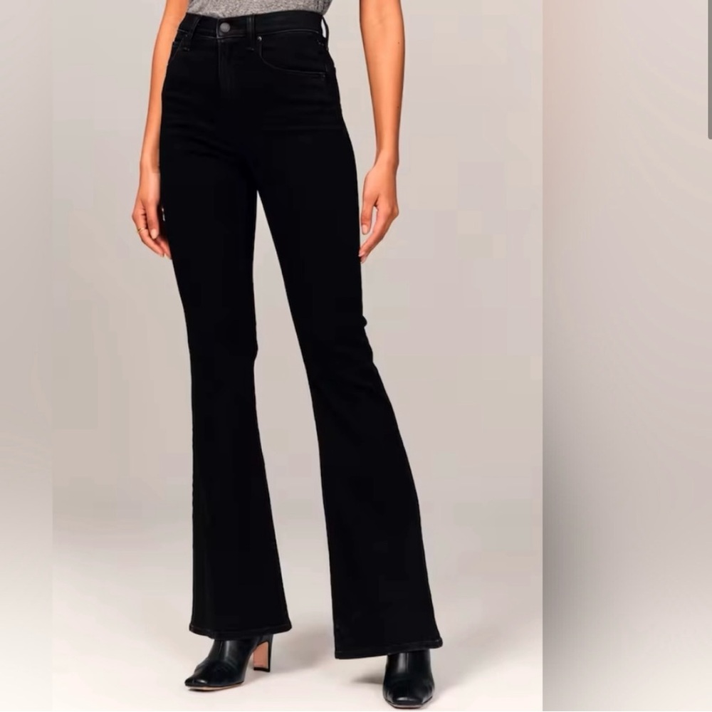 Abercrombie Black The Flare Ultra High Rise